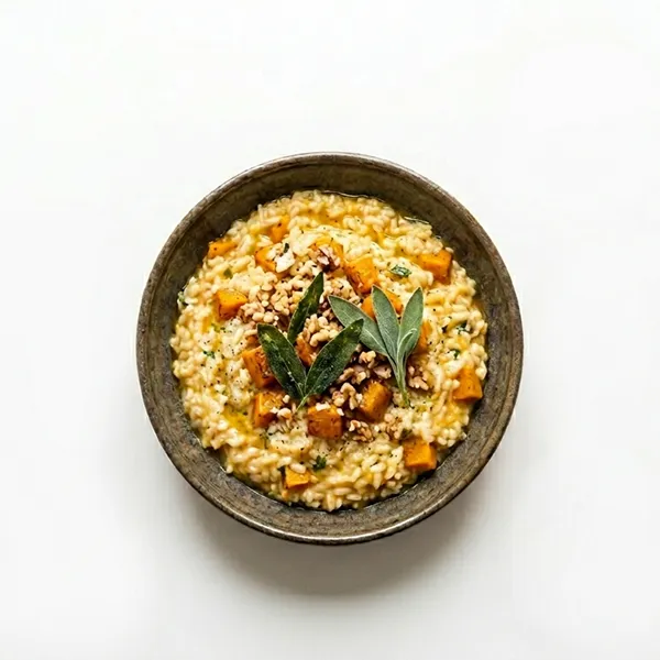 Roasted Butternut Squash Risotto with Sage & Walnuts